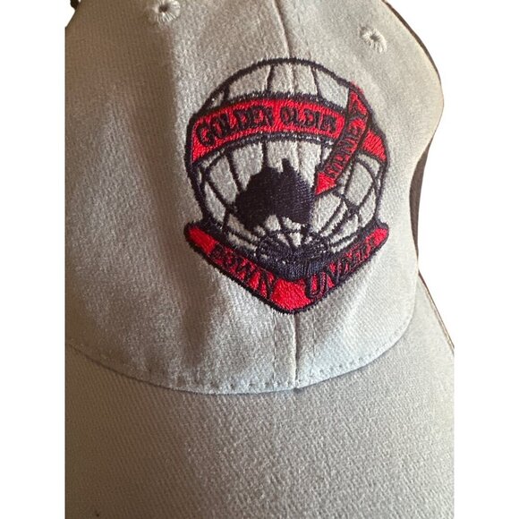 Golden Gloves Boxing Cap Adjustable Embroidered Logo One Size 100% Cotton Blue - Picture 2 of 6